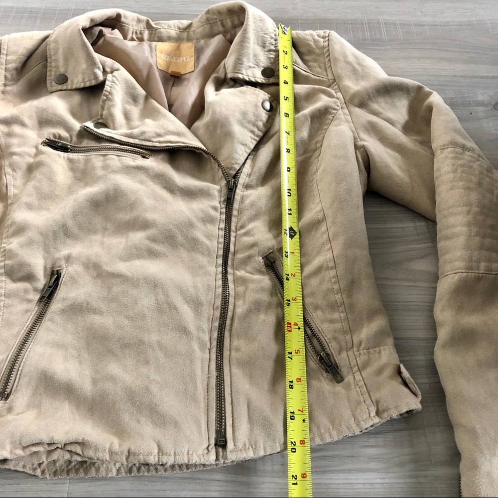 Takara Faux Suede Asymmetrical Zip Moto Jacket - Picture 5 of 10